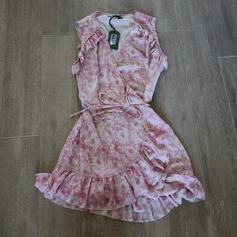 Allsaints Priya Rosa Wrap Dress